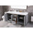 Elegant Lighting Hayes 72"L Double Vanity Sink, Grey