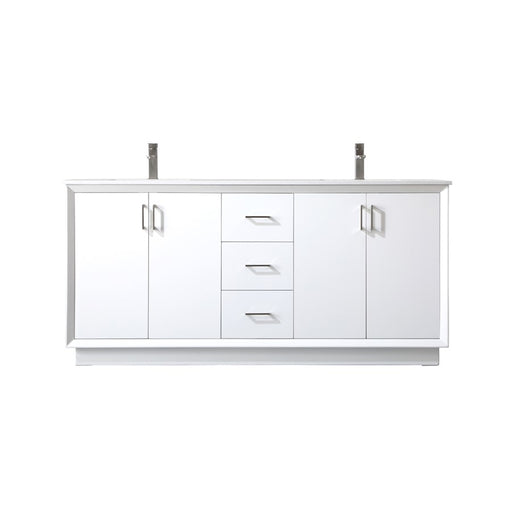 Elegant Lighting Hayes 72"L Double Vanity Sink, White - VF19672DWH