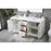 Elegant Lighting Hayes 72"L Double Vanity Sink, White