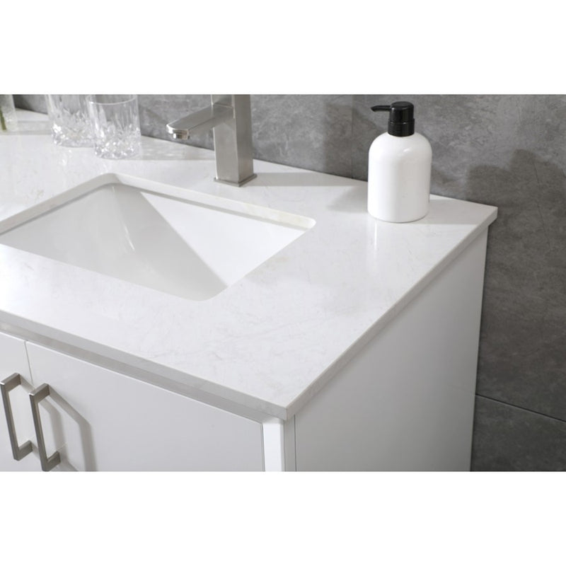 Elegant Lighting Hayes 72"L Double Vanity Sink, White