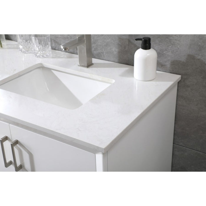 Elegant Lighting Hayes 72"L Double Vanity Sink, White