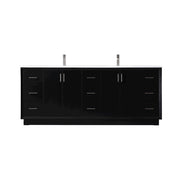 Elegant Lighting Hayes 84"L Double Vanity Sink, Black - VF19684DBK