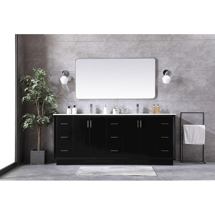 Elegant Lighting Hayes 84"L Double Vanity Sink, Black