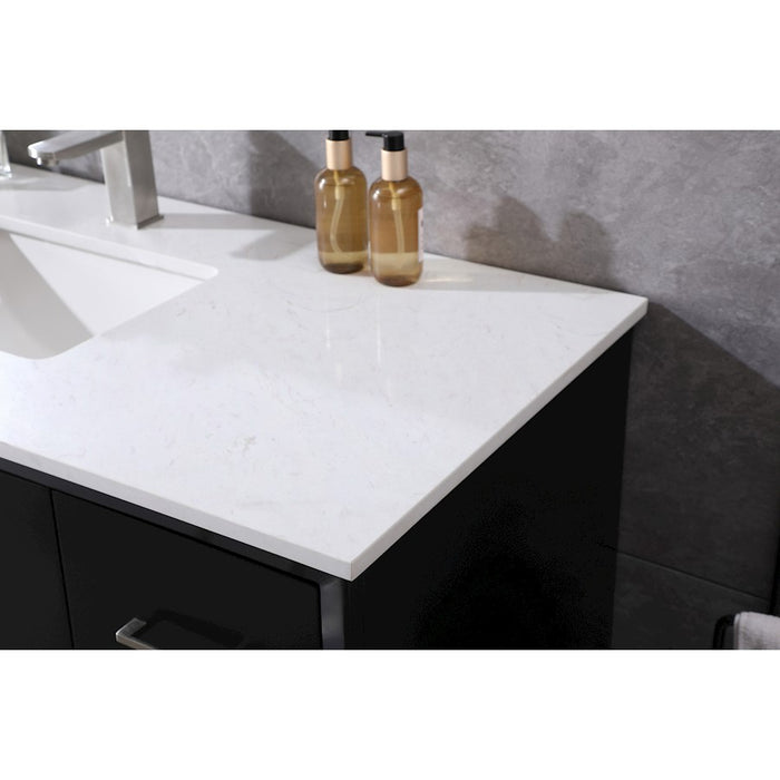 Elegant Lighting Hayes 84"L Double Vanity Sink, Black