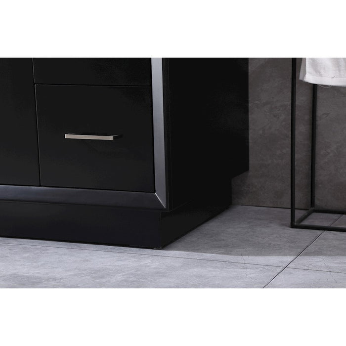 Elegant Lighting Hayes 84"L Double Vanity Sink, Black