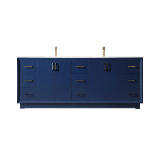 Elegant Lighting Hayes 84"L Double Vanity Sink, Blue - VF19684DBL