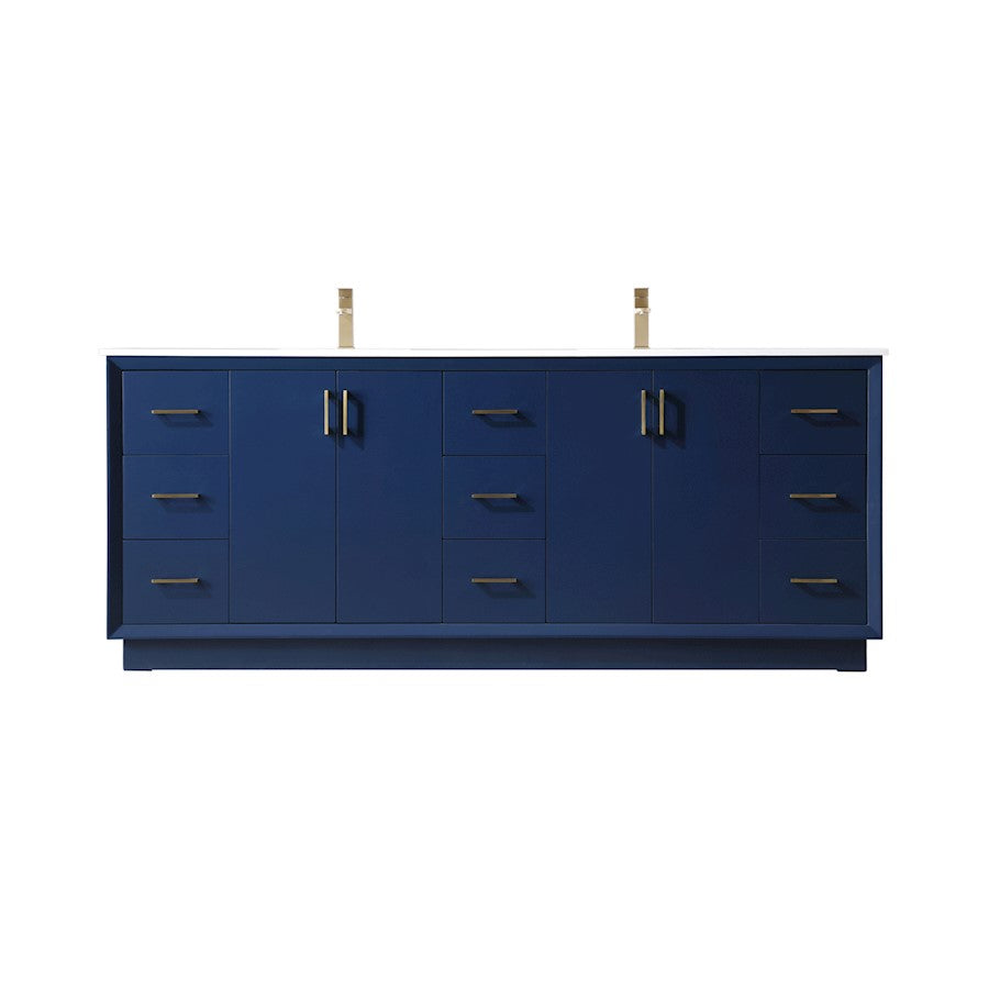 Elegant Lighting Hayes 84"L Double Vanity Sink, Blue - VF19684DBL