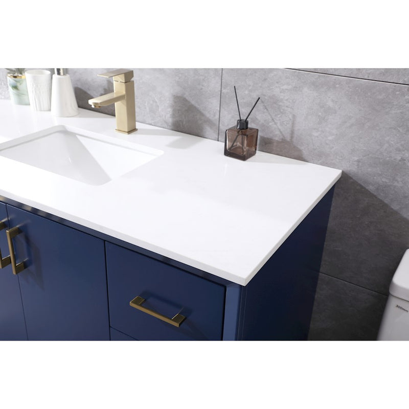 Elegant Lighting Hayes 84"L Double Vanity Sink, Blue
