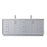 Elegant Lighting Hayes 84"L Double Vanity Sink, Grey - VF19684DGR