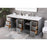 Elegant Lighting Hayes 84"L Double Vanity Sink, Grey
