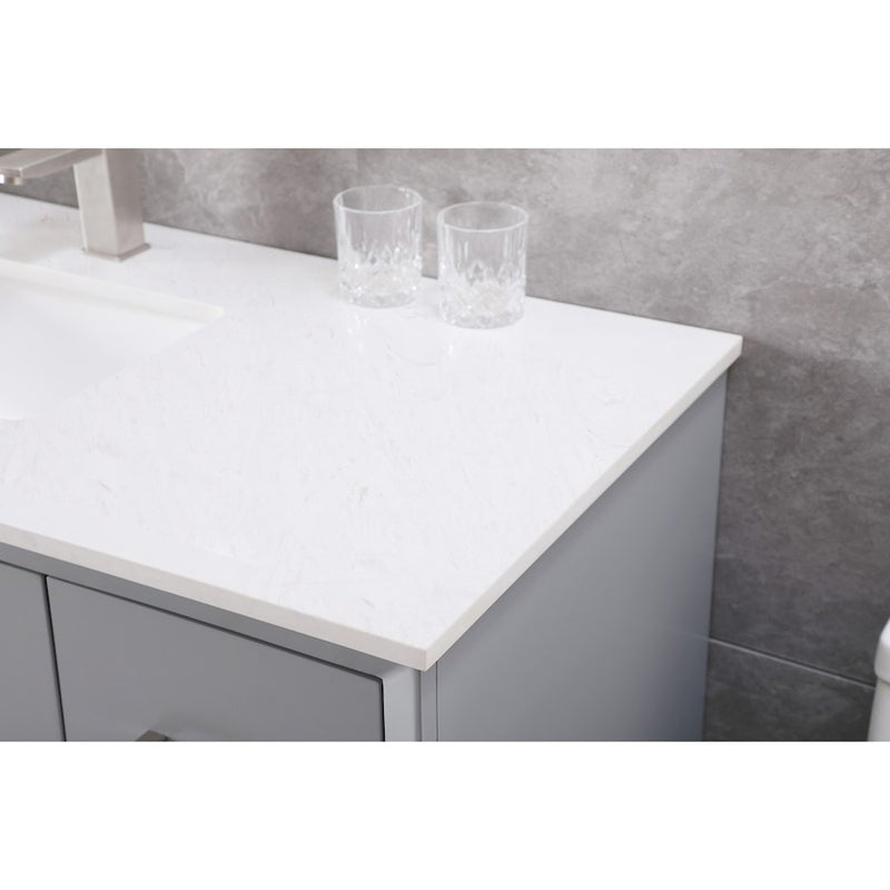 Elegant Lighting Hayes 84"L Double Vanity Sink, Grey
