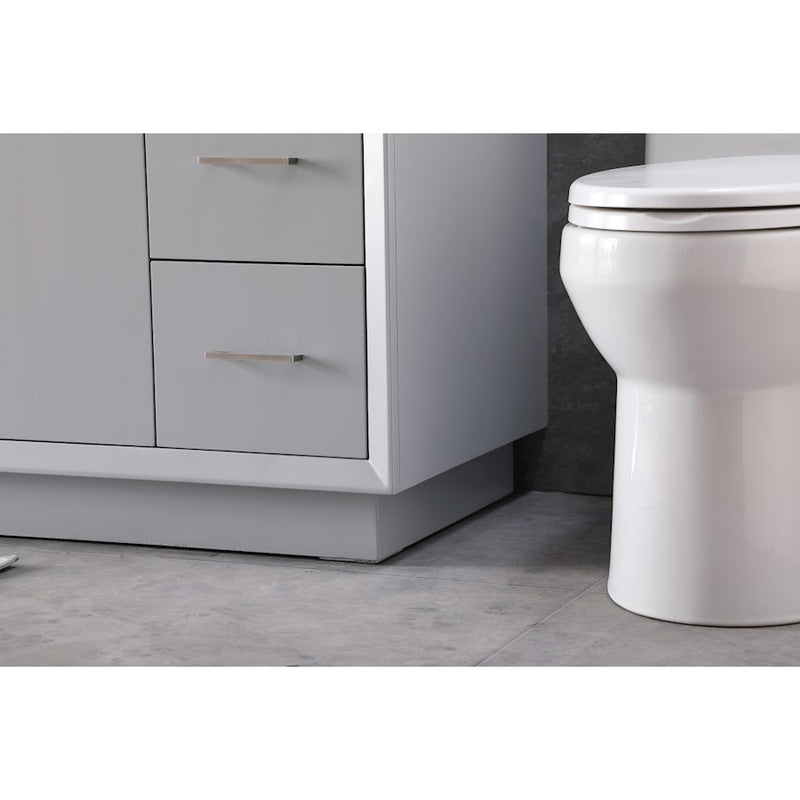 Elegant Lighting Hayes 84"L Double Vanity Sink, Grey