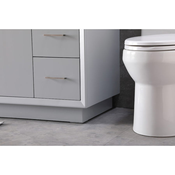 Elegant Lighting Hayes 84"L Double Vanity Sink, Grey
