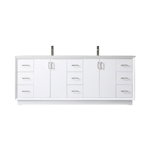 Elegant Lighting Hayes 84"L Double Vanity Sink, White - VF19684DWH