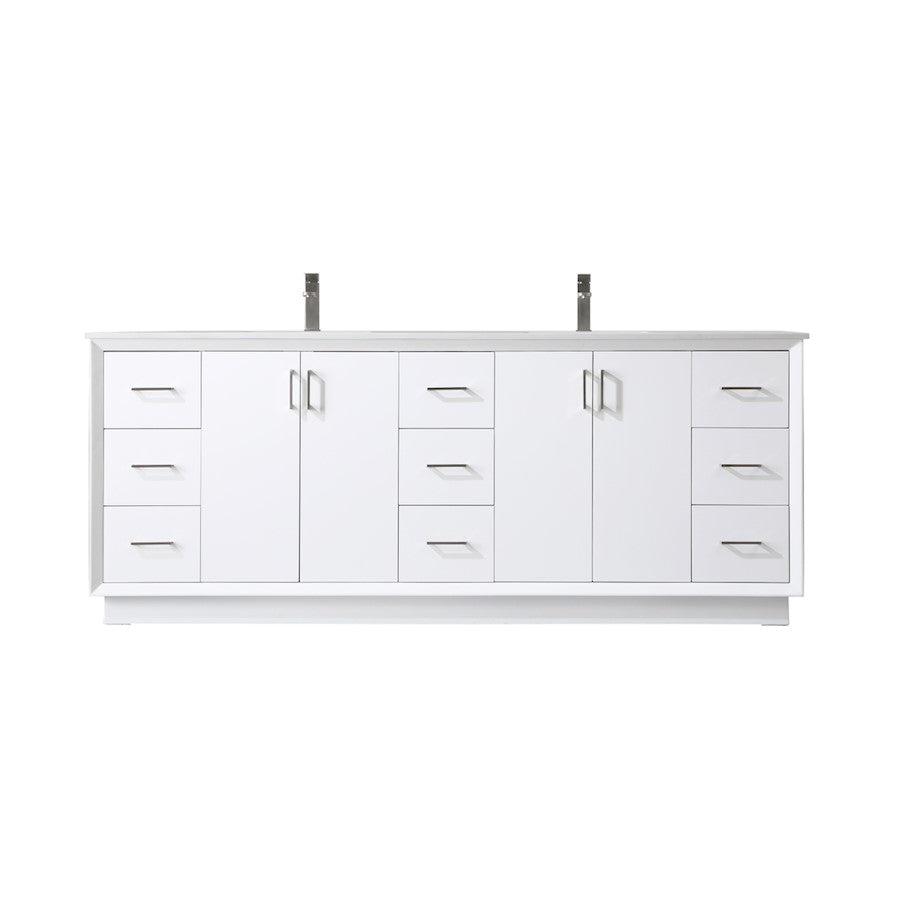 Elegant Lighting Hayes 84"L Double Vanity Sink, White - VF19684DWH