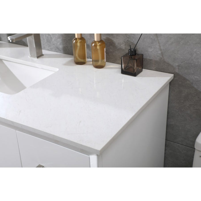 Elegant Lighting Hayes 84"L Double Vanity Sink, White