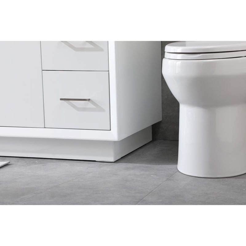 Elegant Lighting Hayes 84"L Double Vanity Sink, White