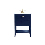 Elegant Kitchen/Bath Mason 24" Bathroom Vanity, Blue - VF2100BL