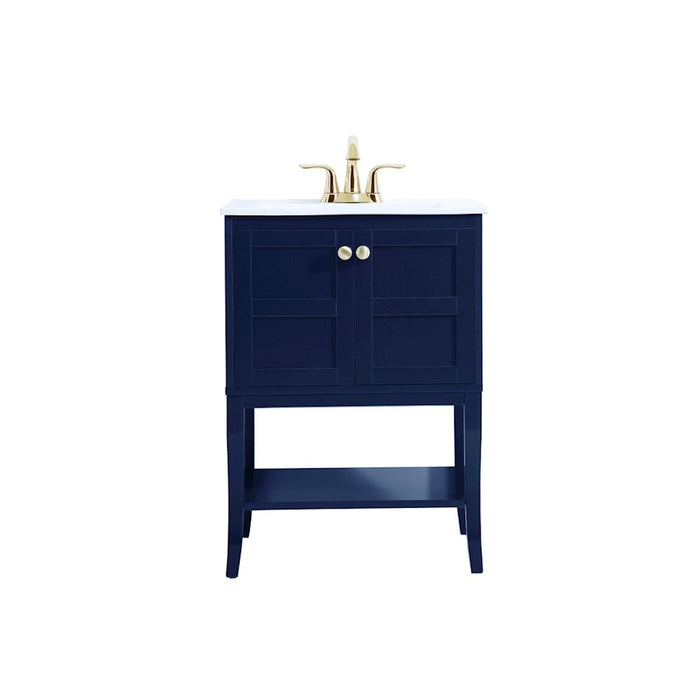 Elegant Kitchen/Bath Mason 24" Bathroom Vanity, Blue - VF2100BL