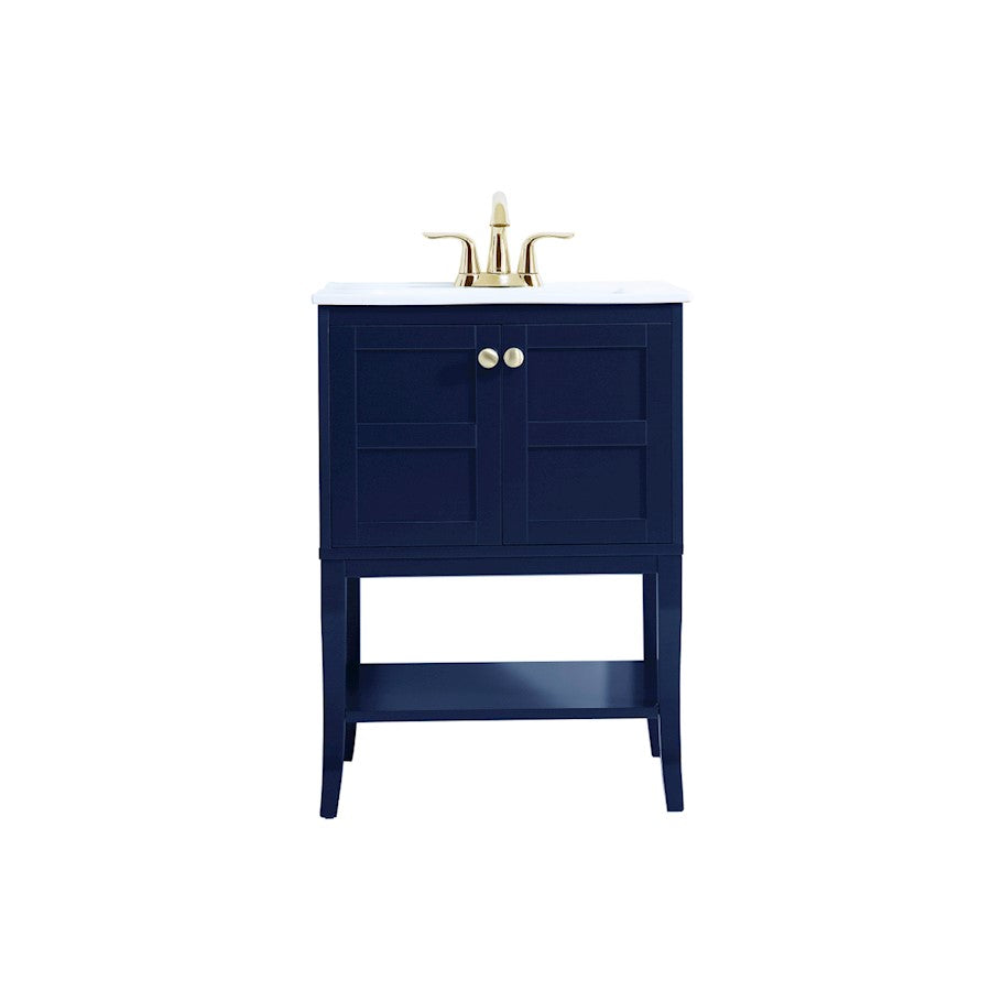 Elegant Kitchen/Bath Mason 24" Bathroom Vanity, Blue - VF2100BL