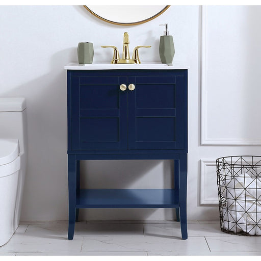 Elegant Kitchen/Bath Mason 24" Bathroom Vanity, Blue