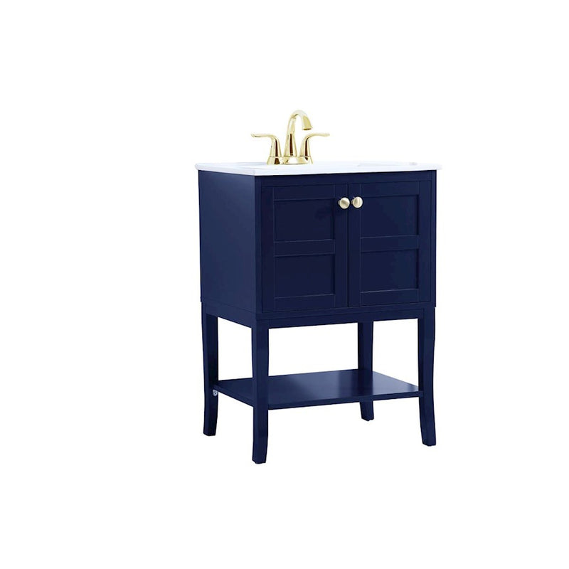 Elegant Kitchen/Bath Mason 24" Bathroom Vanity, Blue