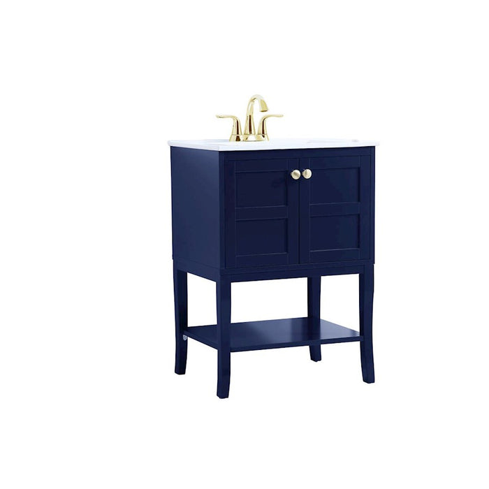 Elegant Kitchen/Bath Mason 24" Bathroom Vanity, Blue