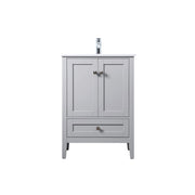 Elegant Lighting Hamilton 24"L Single Vanity Sink, Grey - VF21124GR
