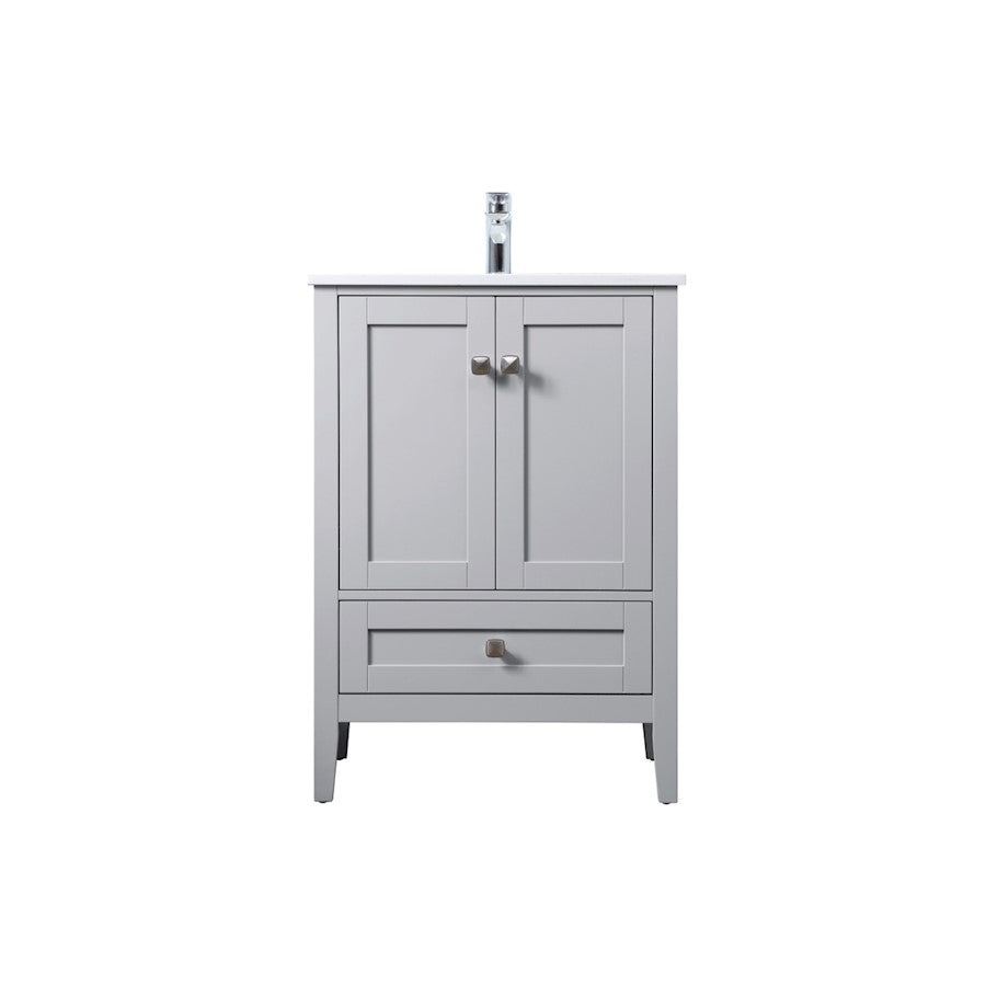 Elegant Lighting Hamilton 24"L Single Vanity Sink, Grey - VF21124GR