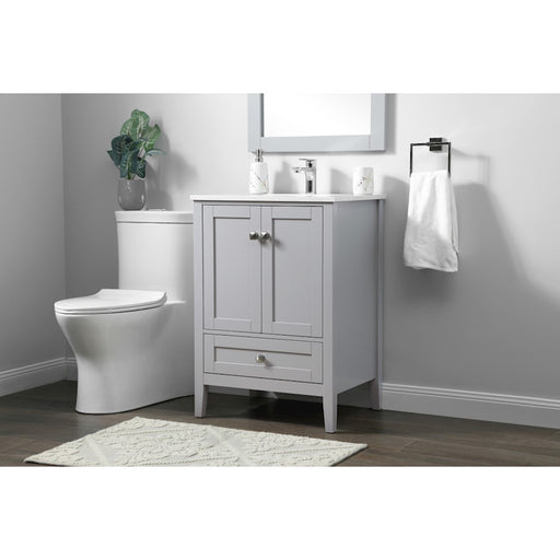Elegant Lighting Hamilton 24"L Single Vanity Sink, Grey