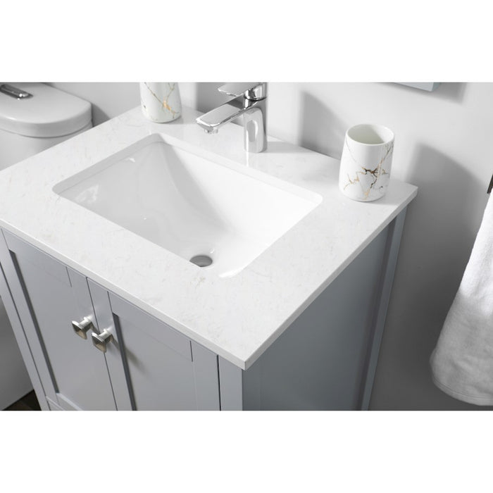 Elegant Lighting Hamilton 24"L Single Vanity Sink, Grey