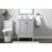 Elegant Lighting Hamilton 24"L Single Vanity Sink, Grey