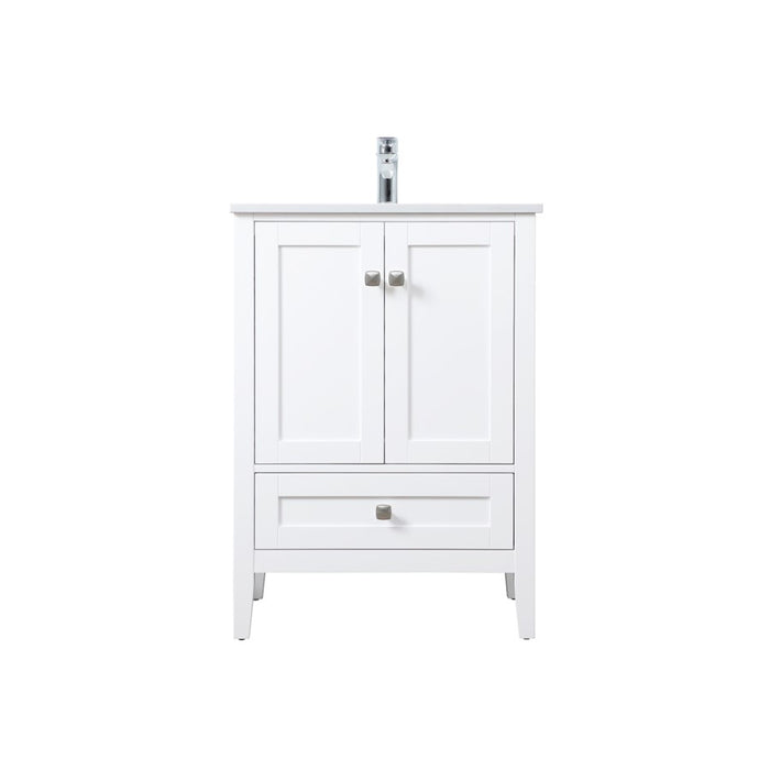 Elegant Lighting Hamilton 24"L Single Vanity Sink, White - VF21124WH