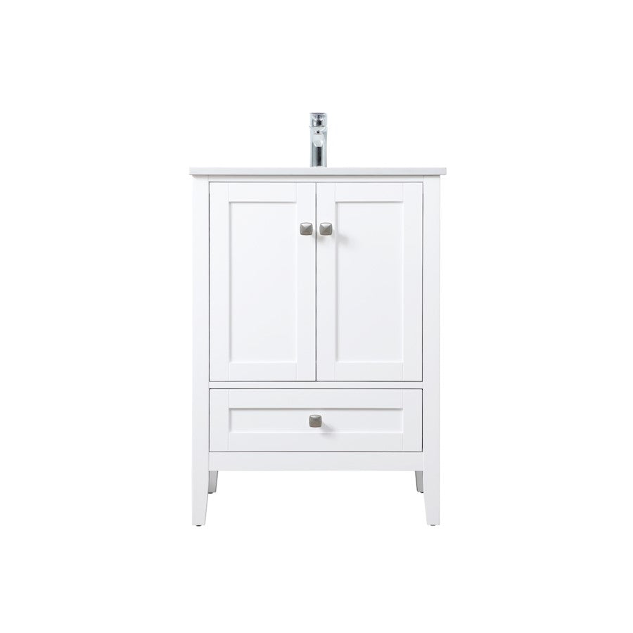 Elegant Lighting Hamilton 24"L Single Vanity Sink, White - VF21124WH