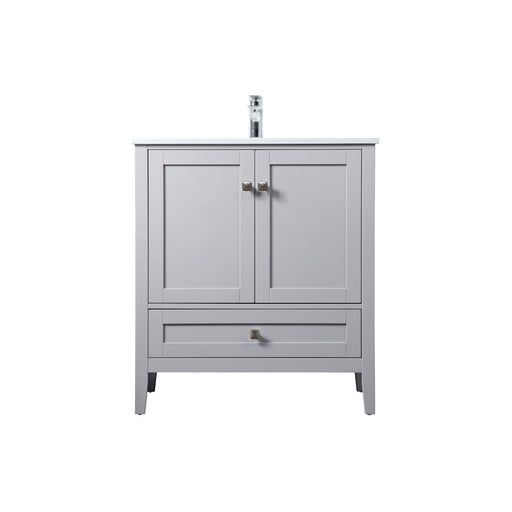 Elegant Lighting Hamilton 30"L Single Vanity Sink, Grey - VF21130GR