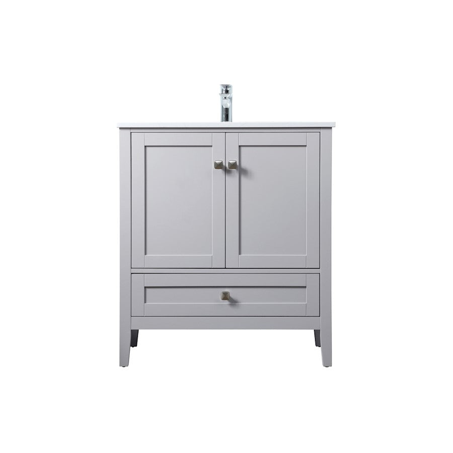 Elegant Lighting Hamilton 30"L Single Vanity Sink, Grey - VF21130GR