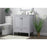 Elegant Lighting Hamilton 30"L Single Vanity Sink, Grey