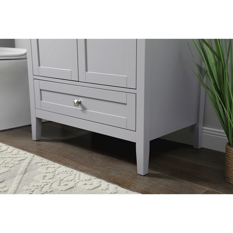 Elegant Lighting Hamilton 30"L Single Vanity Sink, Grey