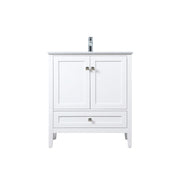 Elegant Lighting Hamilton 30"L Single Vanity Sink, White - VF21130WH