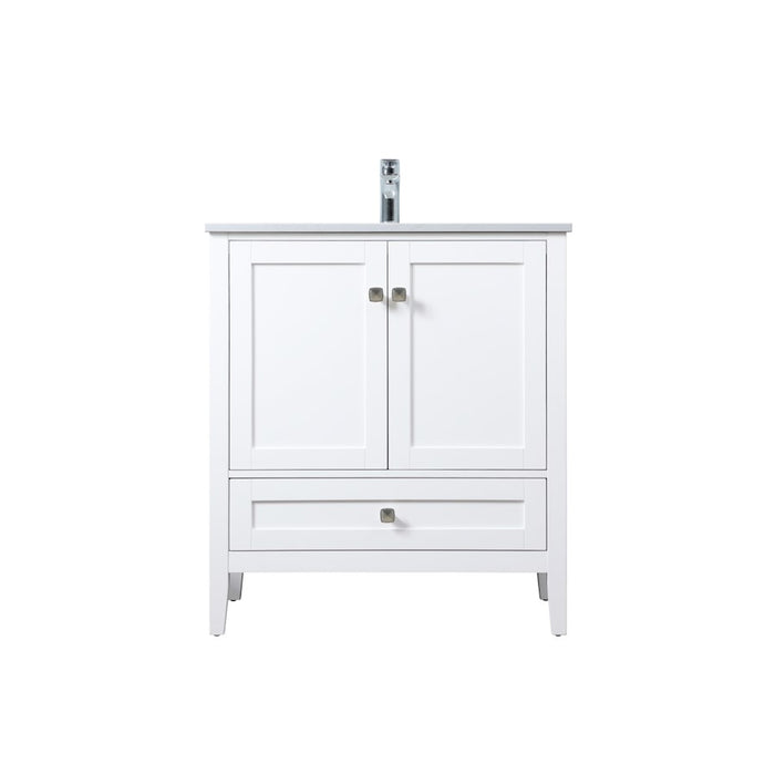Elegant Lighting Hamilton 30"L Single Vanity Sink, White - VF21130WH