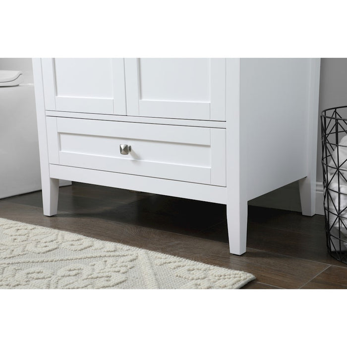 Elegant Lighting Hamilton 30"L Single Vanity Sink, White