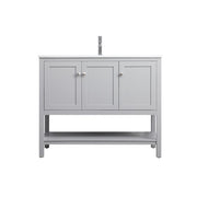 Elegant Lighting Heath 42"L Single Vanity Sink, Grey - VF22242GR