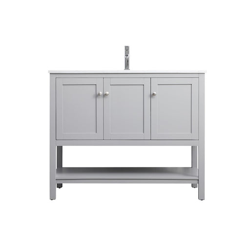 Elegant Lighting Heath 42"L Single Vanity Sink, Grey - VF22242GR
