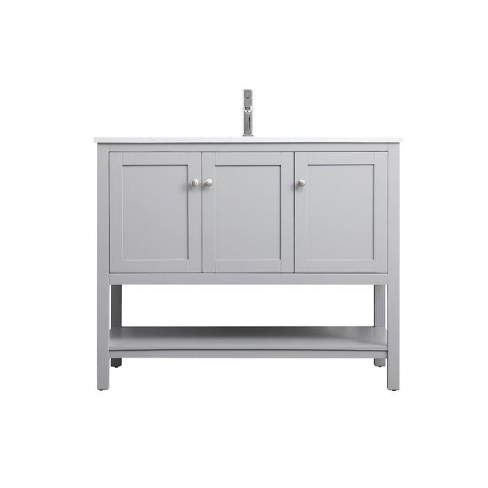Elegant Lighting Heath 42"L Single Vanity Sink, Grey - VF22242GR