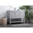 Elegant Lighting Heath 42"L Single Vanity Sink, Grey