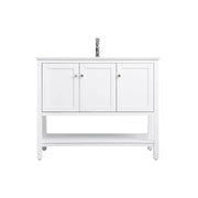 Elegant Lighting Heath 42"L Single Vanity Sink, White - VF22242WH