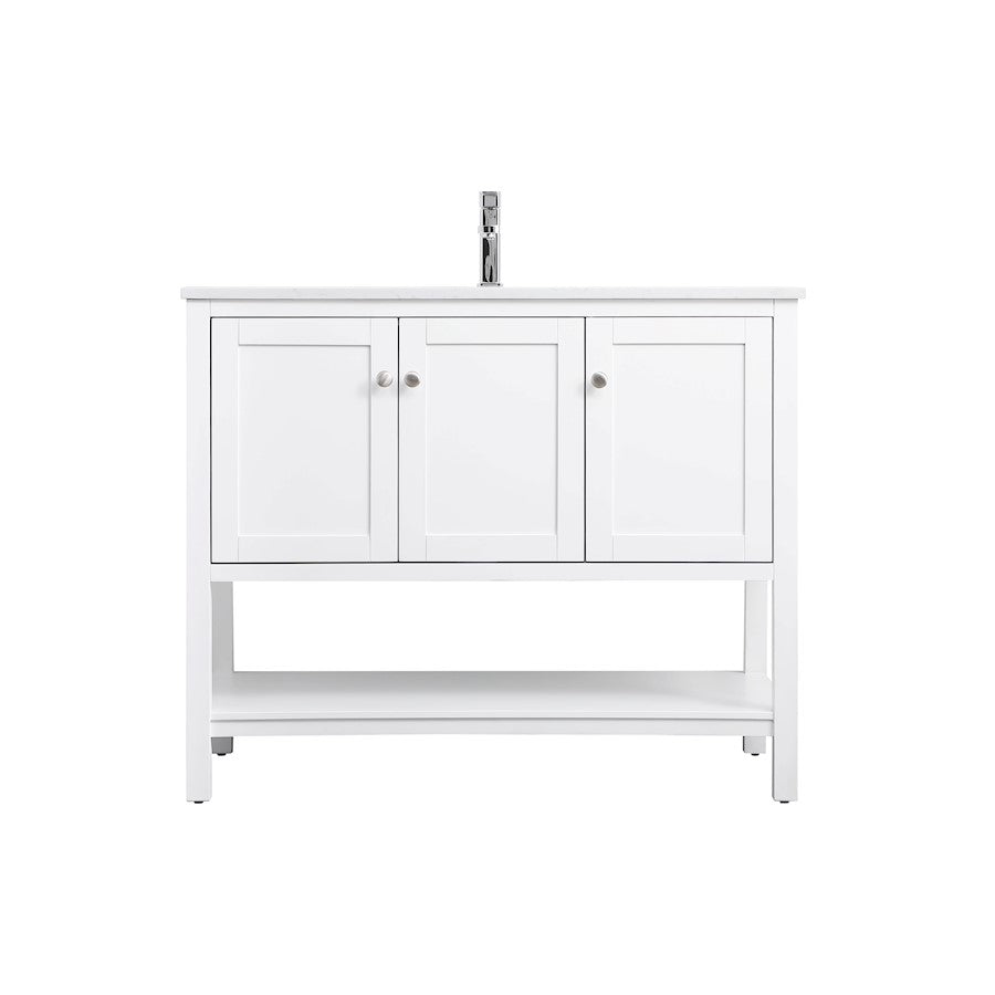 Elegant Lighting Heath 42"L Single Vanity Sink, White - VF22242WH