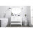 Elegant Lighting Heath 42"L Single Vanity Sink, White