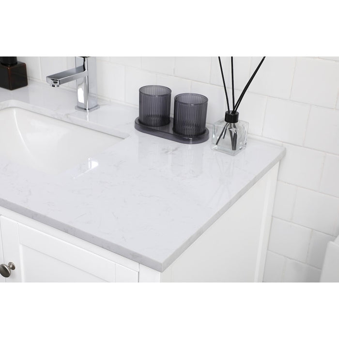 Elegant Lighting Heath 42"L Single Vanity Sink, White