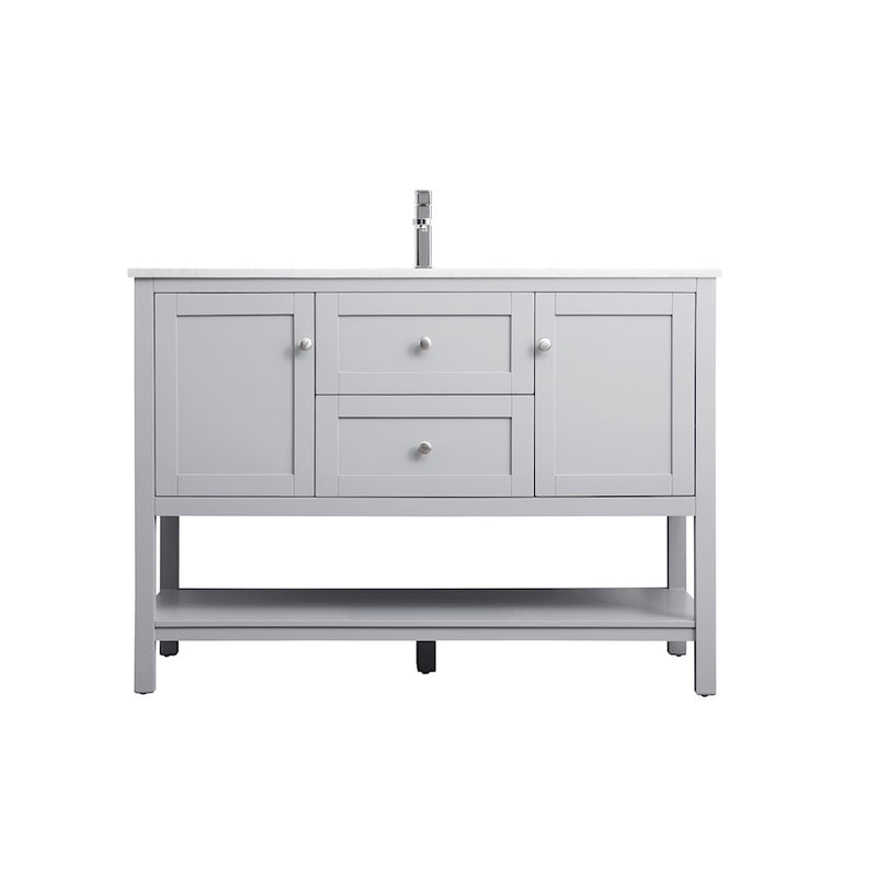 Elegant Lighting Heath 48"L Single Vanity Sink, Grey - VF22248GR